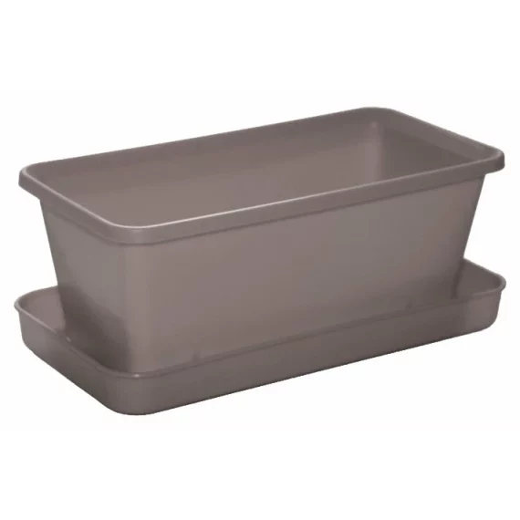 Ghiveci pentru fereastra cu farfurie Small taupe