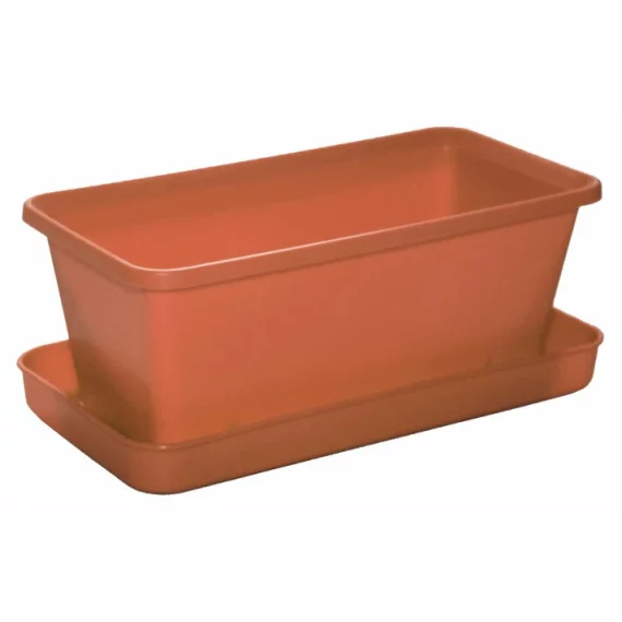 Ghiveci pentru fereastra cu farfurie Small terracotta
