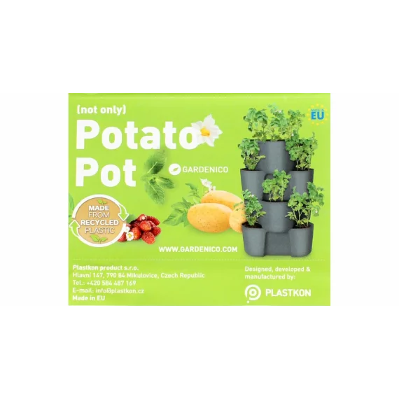 Ghiveci pliabil din plastic pentru capsuni, plante aromatice, cartofi, Plastkon Potato, 4 niveluri
