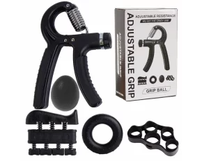 Grip 5 grip strengthener set black