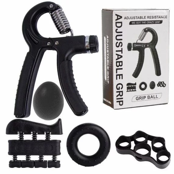 Grip 5 grip strengthener set black