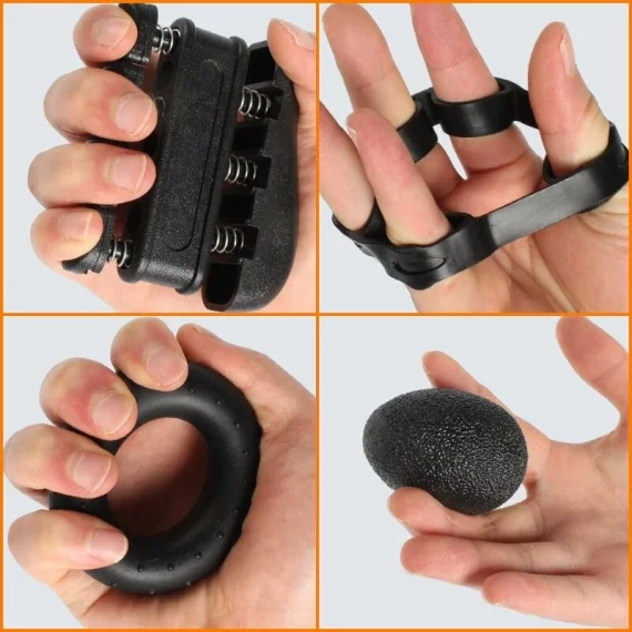 Grip 5 grip strengthener set black