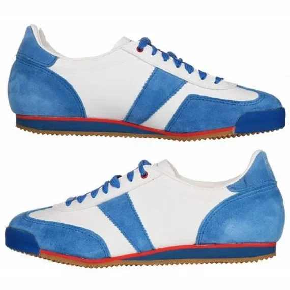 Incaltaminte tenis cu piciorul Classic Indoor, alb-albastru