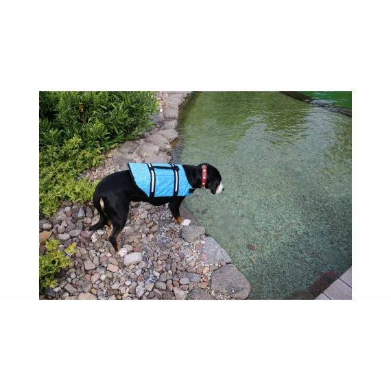 Jacheta pentru caini Dog Swimmer life albastru