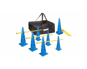 Kit antrenament agilitate Jump 5HS47, contine 10x conuri cu inaltimea de 47cm, 5x bete 100cm,