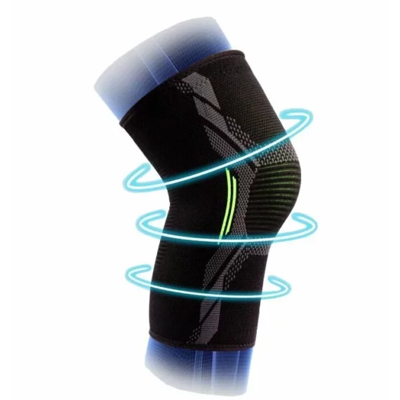 Genunchiera elastica KN02, negru-rosu
