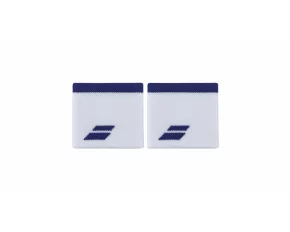 Manseta Babolat Logo Wristbands 2024, alb-albastru