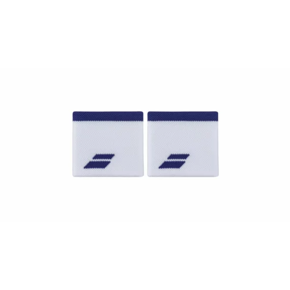Manseta Babolat Logo Wristbands 2024, alb-albastru