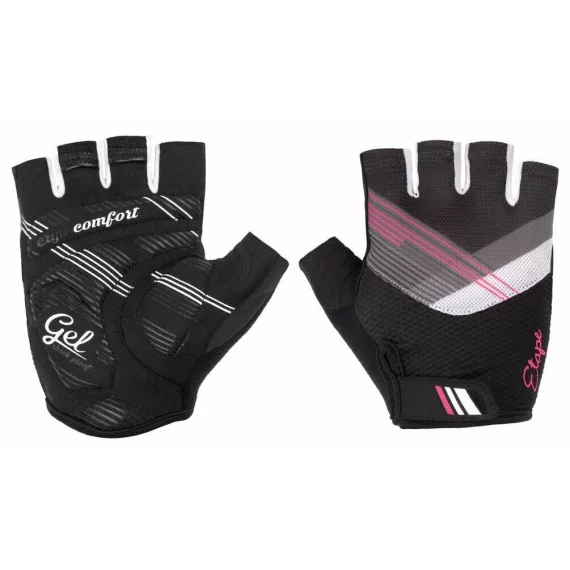 Manusi ciclism Liana negru-roz