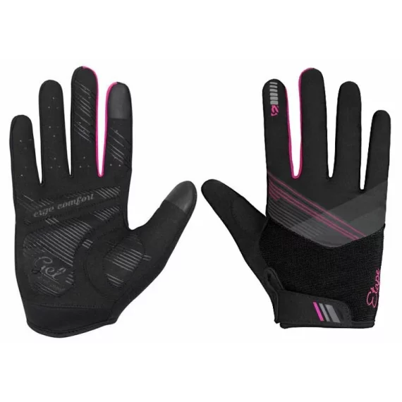 Manusi ciclism Paola+ negru-roz