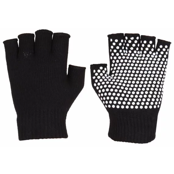 Manusi de yoga grippy G1, fara degete negru