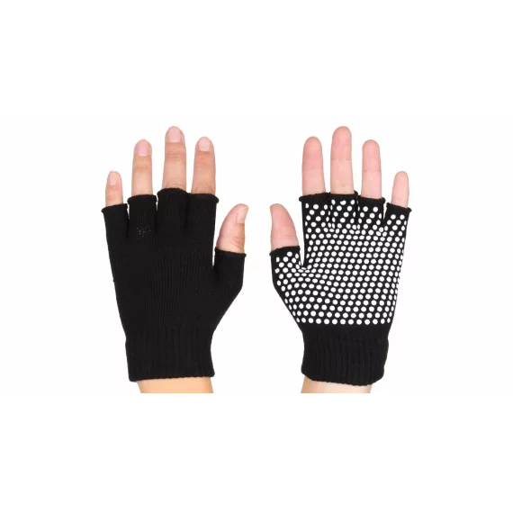 Manusi de yoga grippy G1, fara degete negru