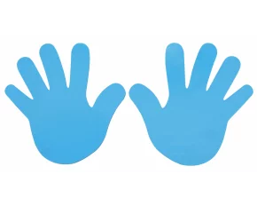 Marcaje podea Hand albastru