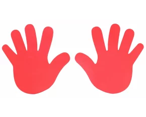 Marcaje podea Hand rosu