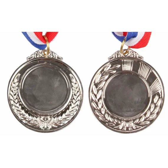 Metal Silver medal with ribbon