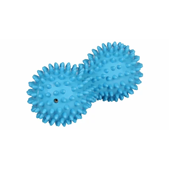 Minge masaj tip arici, Massage Peanut 15 cm, albastru