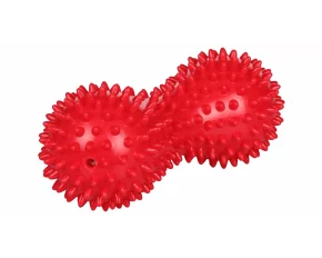 Minge masaj tip arici, Massage Peanut 15 cm, rosu