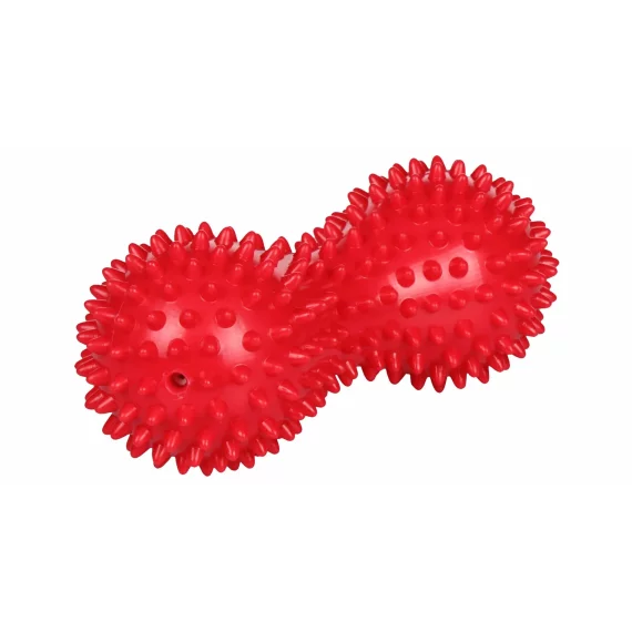 Minge masaj tip arici, Massage Peanut 15 cm, rosu