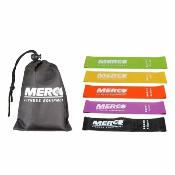 Set 5 benzi elastice Mini Band, dimensiune 50x5 cm