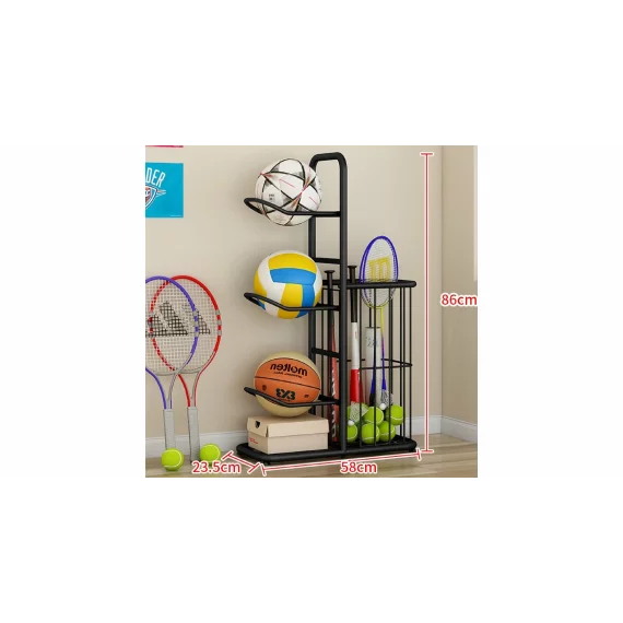 Suport mingi multisport si articole sportive, Merco Storage 3, negru