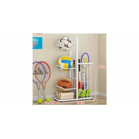 Suport mingi multisport si articole sportive, Merco Storage 3, alb