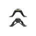 Neon grip sanie de plastic, negru-lime