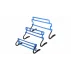 Obstacol ajustabil Multi Hurdle albastru