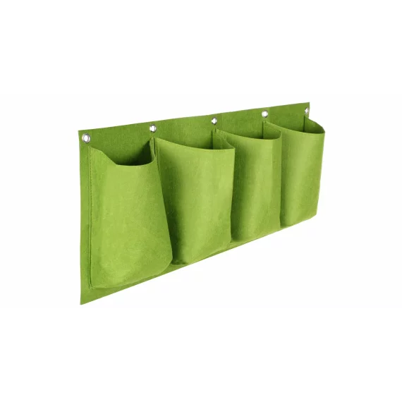 Orizontal Grow Bag 4 , ghiveci de plantare pentru perete, verde