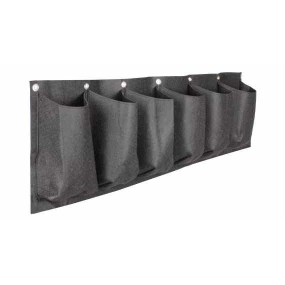 Orizontal Grow Bag 6 ghiveci  de perete ,negru