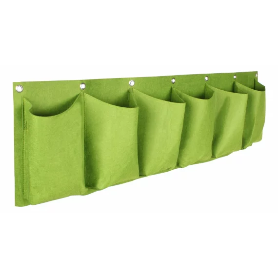 Orizontal Grow Bag 6 ghiveci de perete ,verde