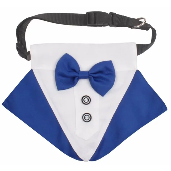 Papion elegant pentu caini, albastru