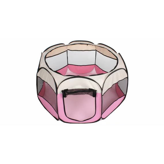 Pet Octagonal pet fence white-pink