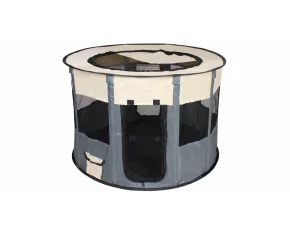 Pet Round gard pentru animale de companie, gri