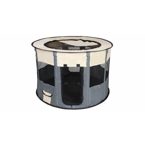 Pet Round gard pentru animale de companie, gri