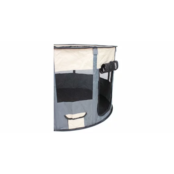 Pet Round gard pentru animale de companie, gri