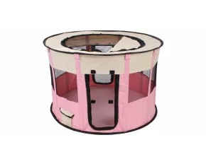 Pet Round gard pentru animale de companie, roz