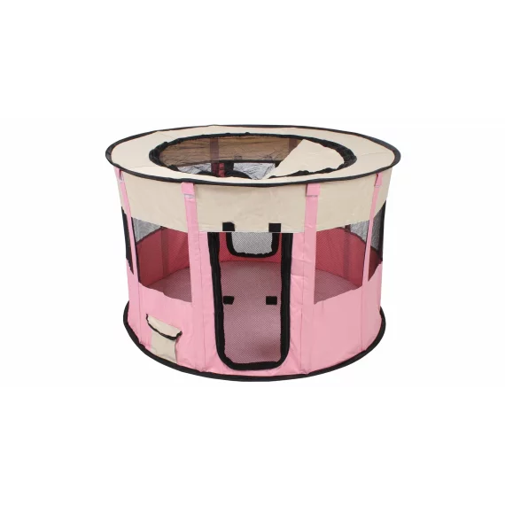 Pet Round gard pentru animale de companie, roz