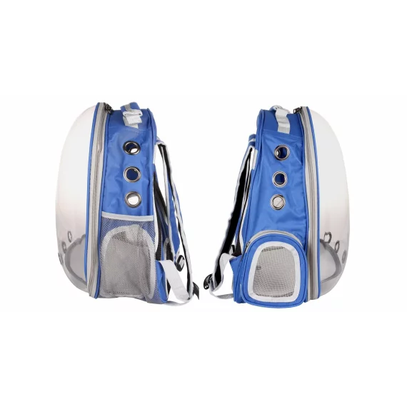 Petbag Rucsac transparent pentru animale de companie ,albastru-negru