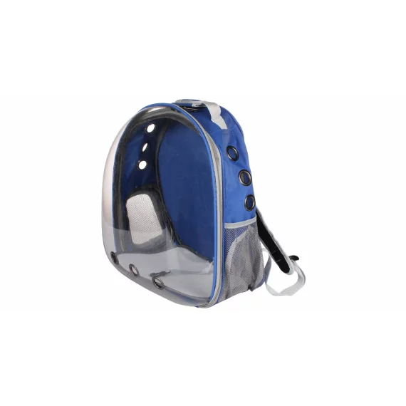Petbag Rucsac transparent pentru animale de companie ,albastru-negru