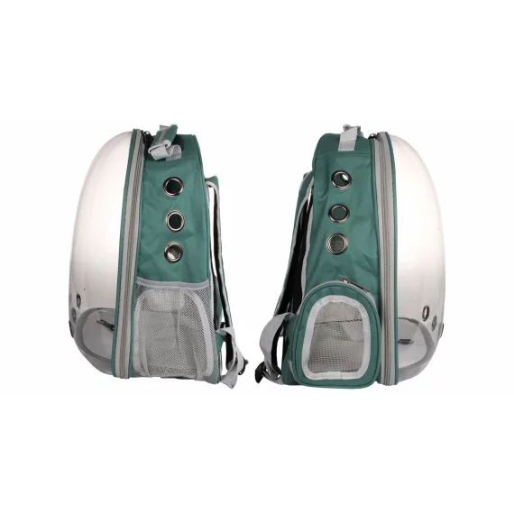 Petbag Rucsac transparent pentru animale de companie ,verde