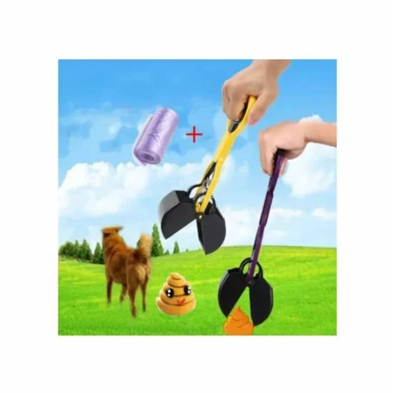 Picker Long dog poop collector blue