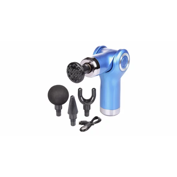 Pistol de masaj cu vibratii Massage Gun Mini albastru