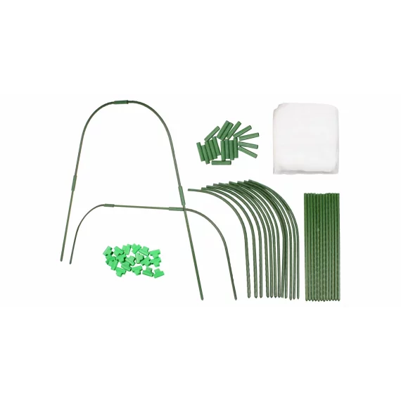 Set tije cu plasa de protectie pentru plante 2,5 x 7,5 m