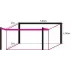 Plasa poarta fotbal, Sport, 7,5 x 2,5 x 0,8/1,5m