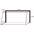 Plasa poarta fotbal, Sport, 7,5 x 2,5 x 2/2m