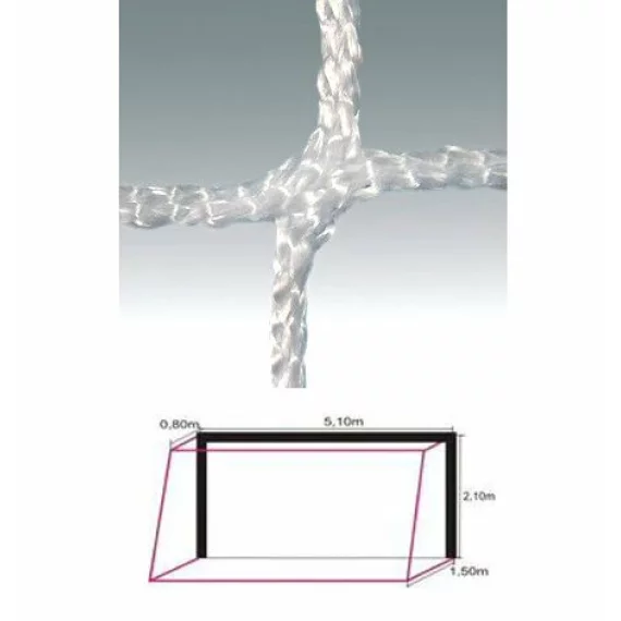Plasa poarta mini fotbal Standart 4mm, 5,1 x 2,1/ 1,5x0,8m