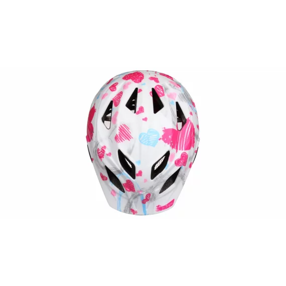 Pluto Light casca de bicicleta pentru copii, alb-roz