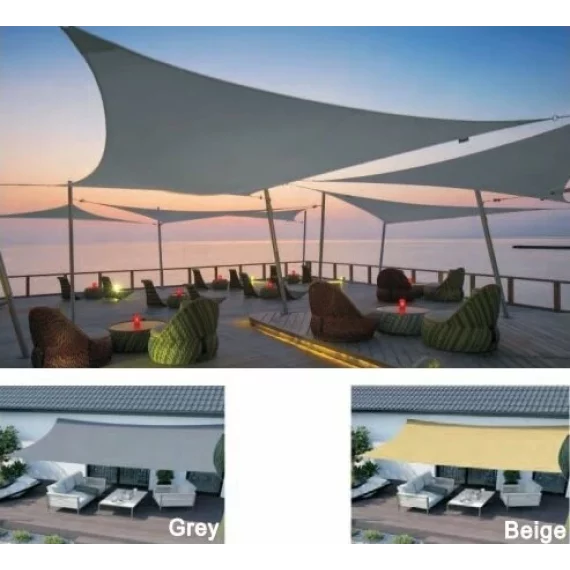 Prelata pentru umbrire de soare 4 x 4 m bej