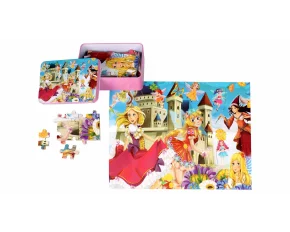 Princess puzzle 100 piese cu printese