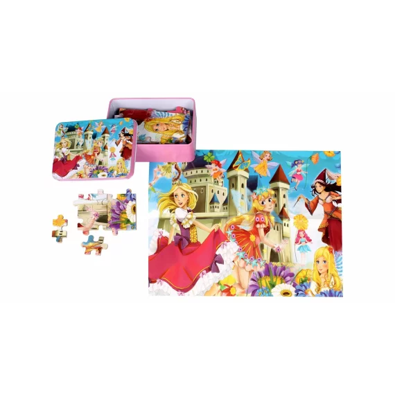 Princess puzzle 100 piese cu printese